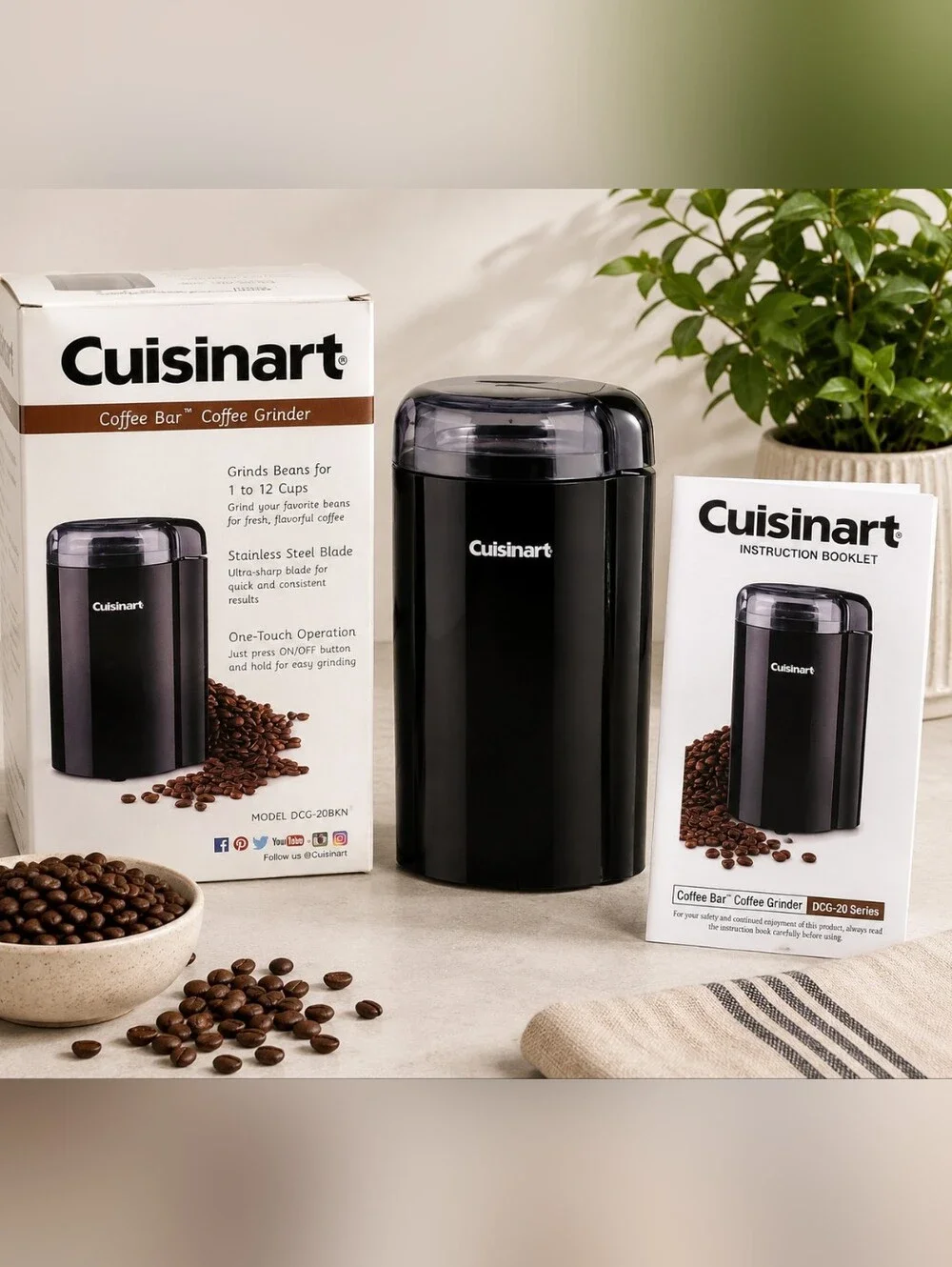 Cuisinart Coffee Bar Coffee Grinder DCG-20BKN Black New Open Box